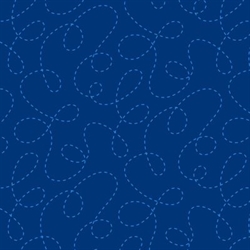 One Switch, Two Stitch patchworkstof - Mørkeblå